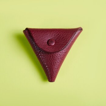 三角コインケース（ワイン）【R-023-MBX】