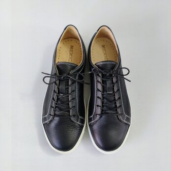 ◇新作◇本革スニーカー◇無料サイズ調整◇ブラック◇3cmソール◇外反母趾◇無料色変更サイズ調整可能◇