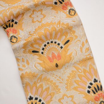 昭和期 金銀糸 花文様 袋帯｜ジャパンヴィンテージ／インテリア・飾りとして