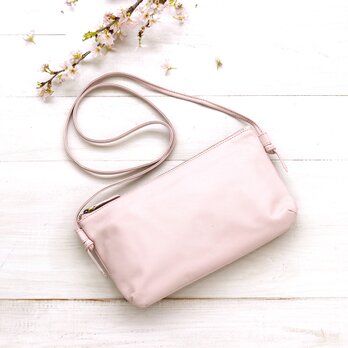 本牛革 2way レザーショルダー ポシェット Papeete（桜ピンク）