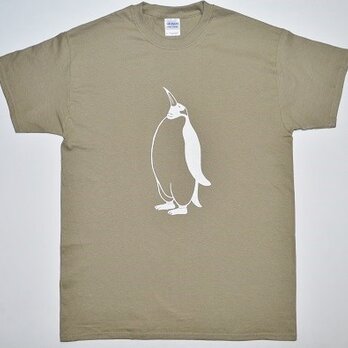 ペンギンＴシャツ、penguin, 半袖シャツ、オリーブの画像