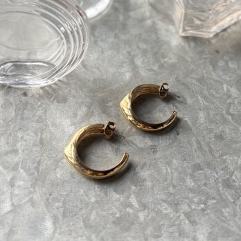 PA470-【 AVON 】エイボン・ヴィンテージピアス 1980's Gold Tone V Shape Hoop