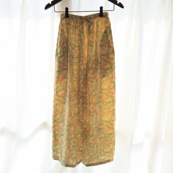 着物リメイク　ワイドパンツ