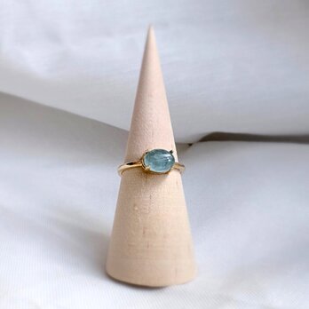 3月の誕生石 アクアマリンのオーバルリング