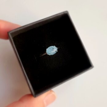 3月の誕生石 アクアマリンのオーバルリング