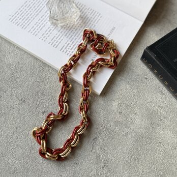 NA152-【 AVON 】エイボン・ヴィンテージネックレス 1993 "Specter Link Necklace"