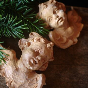 木彫天使壁掛け　南チロル