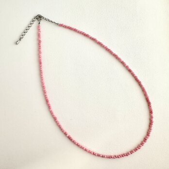 Little Stone Necklace 40+5 -Pink Sango