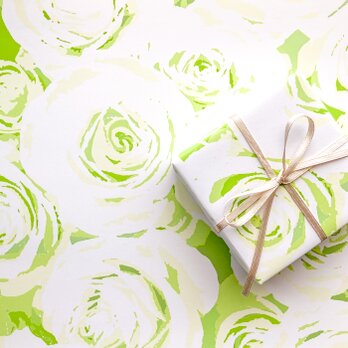 green rose　デザインペーパー　A4