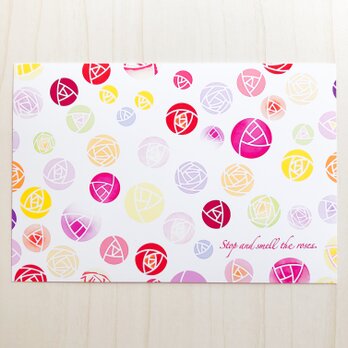 colorful roses　ポストカード　2枚入