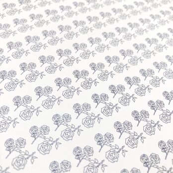 ローズ　ネイビー　デザインペーパー　A4