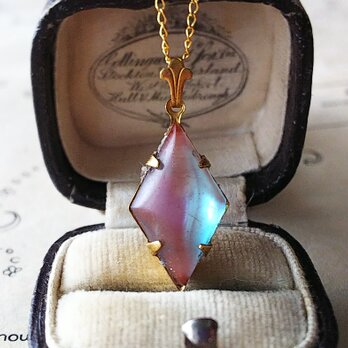 サフィレット　ダイヤモンド型（約21×12㎜）フルードリス14Kgfネックレス　49.5㎝