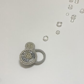 手刺繍のブローチ　en ー縁ー／ss／シルバーb002