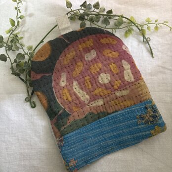 ハンドメイド★ラリーキルトカンタキルトパッチワーク鍋敷き鍋つかみマットＢ