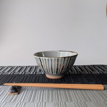 十草模様の飯茶碗　　【手仕事 民藝　和　陶器】