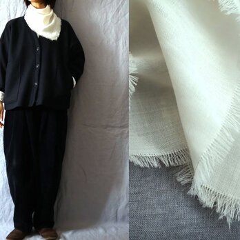 【完成品】オフベージュ/さらさらウール　スカーフ