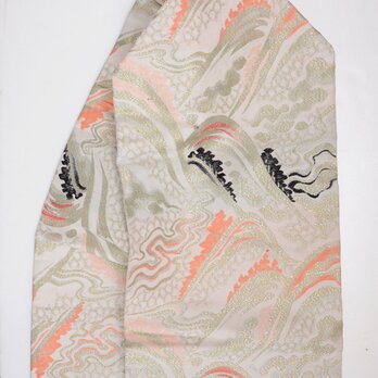 名古屋帯 アンティーク 波 流水 幾何学模様 昭和レトロ｜ジャパンヴィンテージ