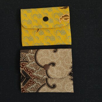 カードケース 、バティック木綿、2個セット　No,78