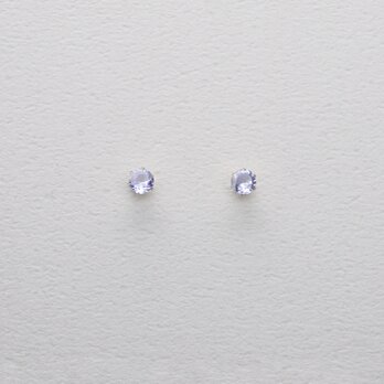 つけっぱなしOK! タンザナイト ピアス AAA サージカルステンレス 金属アレルギー スキンピアス ブルー 青 繊細 華奢