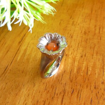 オレンジムーンストーン　リング