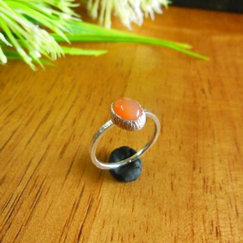 オレンジムーンストーン　リング