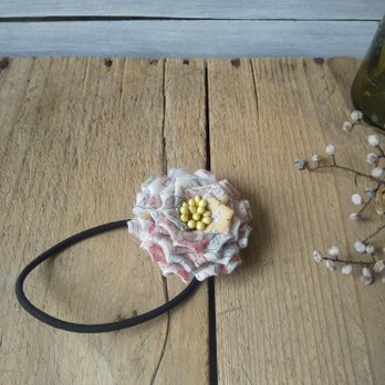 満開バラのヘアゴム