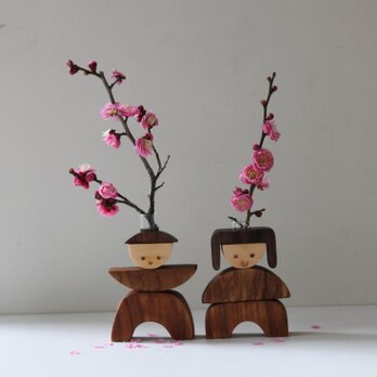 積み木ひな人形花瓶