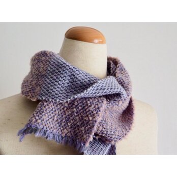 Lambswool×alpaca wool ministole -pink-