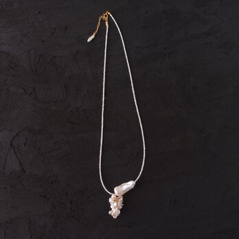 【K14gf】Petit Petal × Biwa × Keshi Pearl Necklace ／3wayパールネックレス