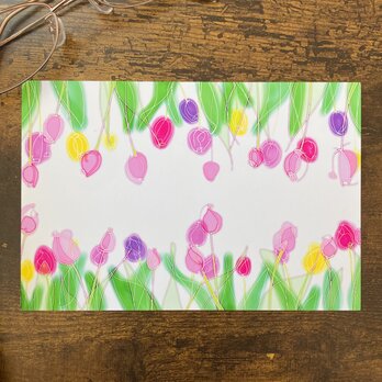 ガラス・チューリップ　ポストカード　2枚入