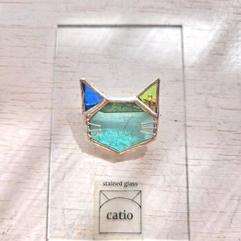 Whisker brooch/ blue Sea