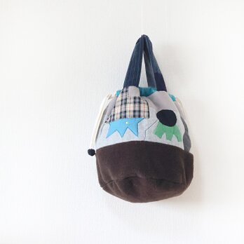 手提げ巾着バケツバッグ　ソコノカドサキ