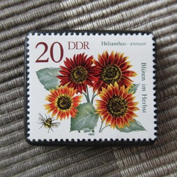 ドイツ　花切手ブローチ10782