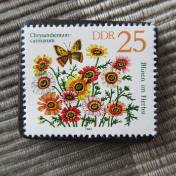 ドイツ　花切手ブローチ10783