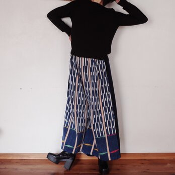 コートジボアール　バウレ族藍染スカーチョ