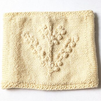 【送料無料】チクチクしにくいシルクウールのネックウォーマー　クリームイエロー