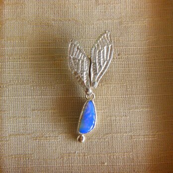 ボルダーオパール　ピンブローチ