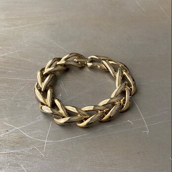 Vintage 80s-90s USA retro gold tone classical chain bracelet