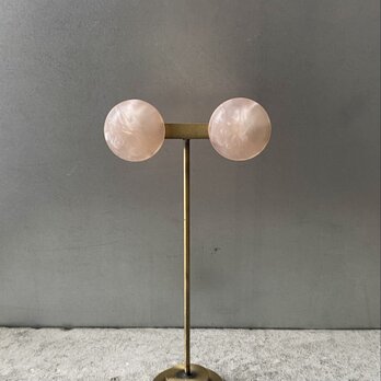 Vintage 70s-80s retro pink beads earring