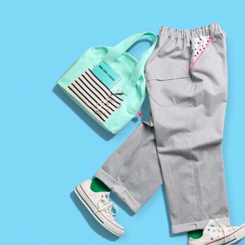 アクセントカラーが光るスノウピー♡ストレートロングパンツ