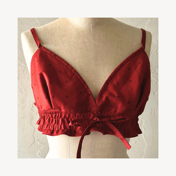 リラックスブラジャー｜ダークレッドドット