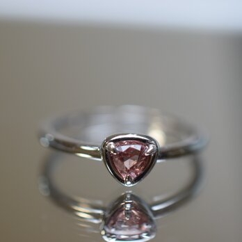 RG10-175 シルバー 非加熱 小豆色 スピネル リング ミャンマー産 フリーサイズ 指輪 金属アレルギー対応