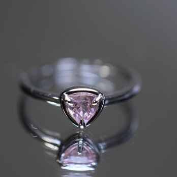 RG10-176 シルバー 非加熱 薄桜ピンク スピネル リング ミャンマー産 フリーサイズ 指輪 金属アレルギー対応