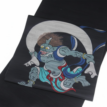 西陣織 麻絹なごや帯 「風神図」