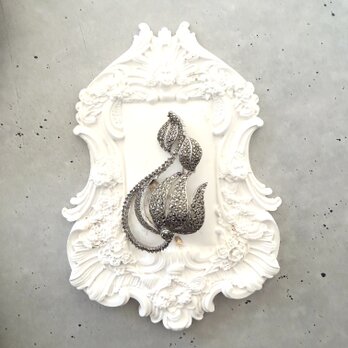 【フランス買付】マーカサイトフローラルモチーフ ブローチ＊Marcasite Style Brooch 1960s–1970s