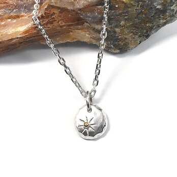 K18 太陽 シルバー ペンダントトップ 一点物 No-03