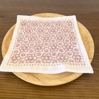 刺し子♡ふきんミニ（花）