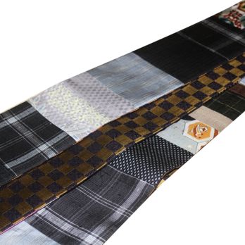 【一点物】正絹・紬と染生地の創作角帯｜西陣織士の手仕事｜裏地：西陣織