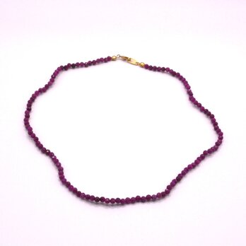 小粒ルビーのシンプルネックレス◇送料無料♪