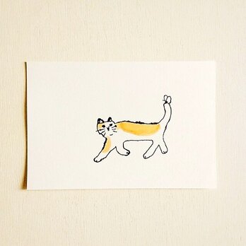 ㉛「のんきな猫」ポストカード同柄3枚セット　絵葉書 メッセージカード イラスト　送料無料　